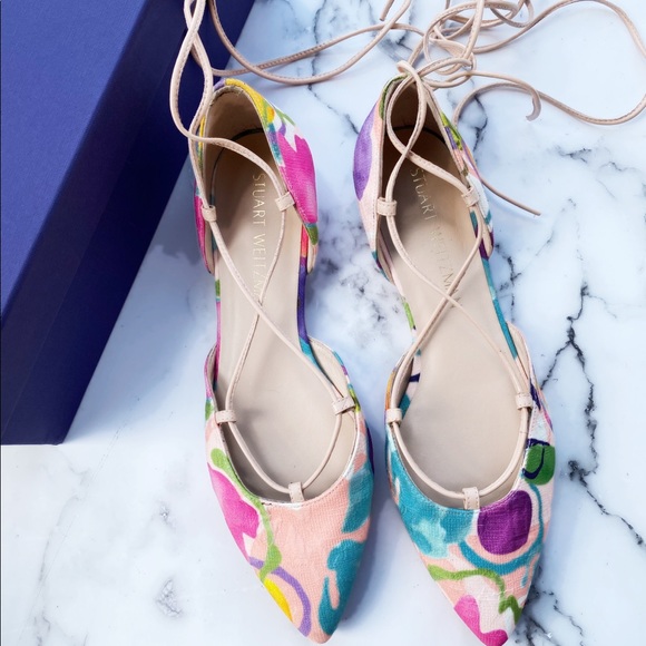 NEW IN BOX Stuart Weitzman Ballet flats watercolor - Picture 3 of 6